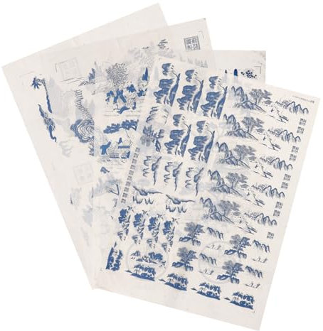Veemoon 4blätter Bögen Keramik-unterglasurpapier Keramik-transferpapier Für DIY-projekte Keramik-abziehbilder Für Töpferwaren Keramik-unterglasur-Transfer Für Keramik Keramik-transferpapie