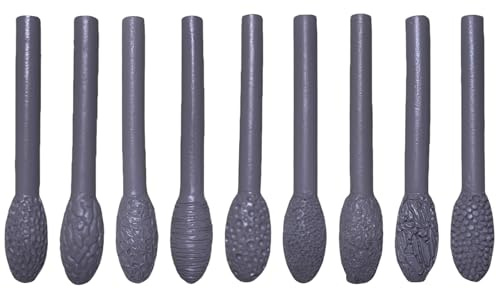 9PCS Oval Shape Roller Stick Pottery Clay Carving Stick Ceramic Clay and Ceramic Texture Tool for Art Craft Projects
