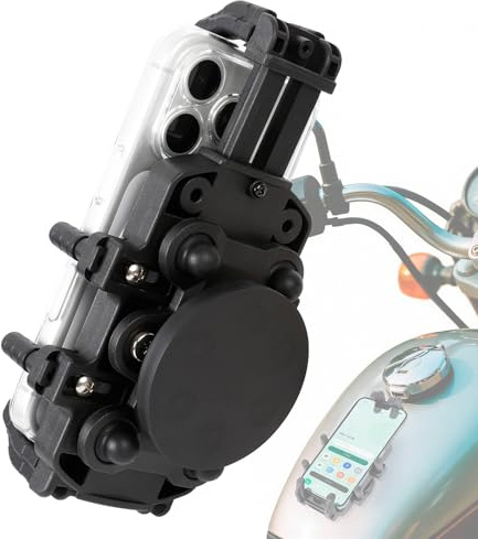 FPN Magnetic Motorcycle Phone Holder - 66 lb Magnetic Pull, Anti-Vibration Heavy Duty Mount for Gas Tank, Universal for iPhone Samsung 4.7-7.2'' Cell Phones
