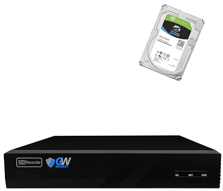 GW Security 8 Channel 12MP 6K NVR Video Recorder Alone, Pre-Installed 2TB Hard Drive (GW42-4208P 2T)