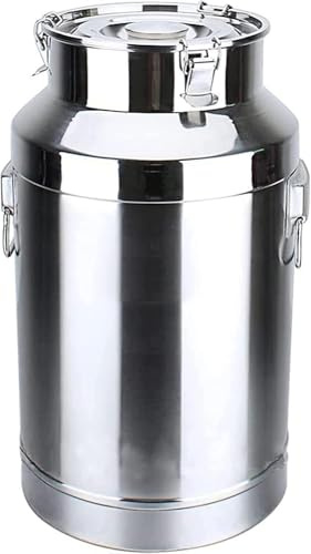 Bricco per latte, vino e olio in acciaio inox, con coperchio in silicone sigillato e chiusura a fibbia, ideale per il trasporto del latte, la conservazione del tè e il raffreddamento delle bevande