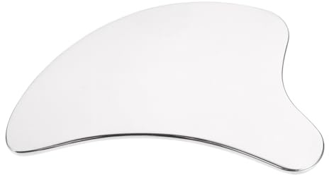 MOTHNUR Stainless Steel Facial Massage Board Scraper for Face Neck and Body Smooth Skin-friendly Gua Sha Tool for Lifting Tightening and Practical Massage Device for Adults