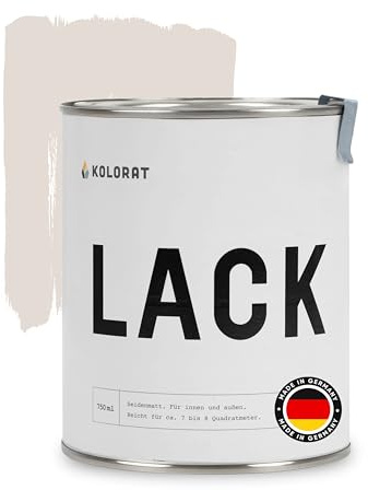 Kolorat® Möbelfarbe Cashmere 750ml für Innen & Außen | Made in Germany | Hochdeckend, wasserbasiert, geruchsarm, für Holz Metall & Kunststoff, kinderfreundlich nach DIN EN 71-3 vielseitig einsetzbar