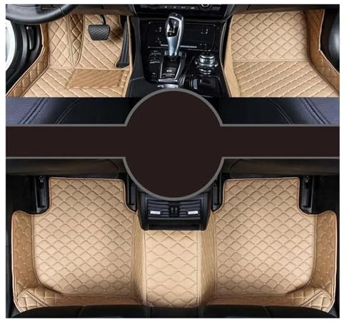 Autofussmatten Maßgeschneiderte Auto-Fußmatten für Mercedes für Benz S-Klasse W221 2004 2005 2006 2007 2008 2009 2010 2011 2012 2013 Autoteppich(Beige)