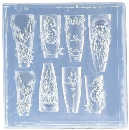 Ensemble de moules à ongles en silicone pour créer des breloques et des accessoires de beauté