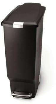 schmaler Treteimer 40 Liter, schwarz [W]