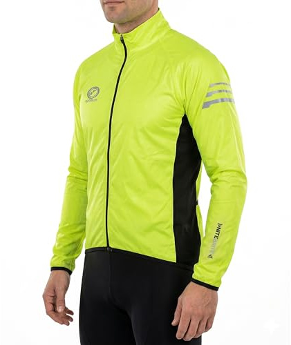 Optimum Nitebrite Reflective Hi-Vis Running & Cycling Jacket – Waterproof Windproof Lightweight Rain Jacket - X-Large