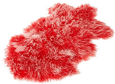 Reissner Lammfelle Tibet Peau de Mouton de Mongolie Tapis - Grand sélecteur de Couleur JAY104 Couleur Rouge (Tops)
