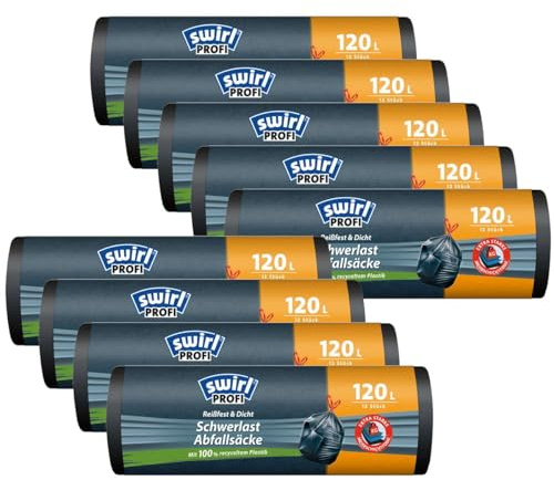 Swirl Schwerlast Säcke 120L 12 stk./ Rolle (9er Pack)