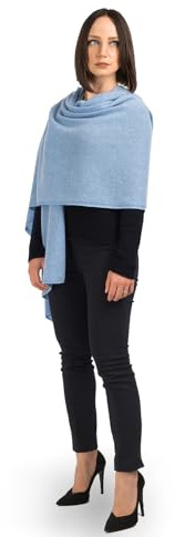 Dalle Piane Cashmere Damen Stola 100% Kaschmir | Hochzeitsschal und Abendstola für Zeremonien und Reisen, 60x205 cm, vier Jahreszeiten, Geschenk für Sie, Made in Italy