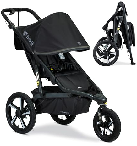 BOB Gear Alterrain Pro Jogging Stroller, All-Weather, SmoothShox Suspension, Black