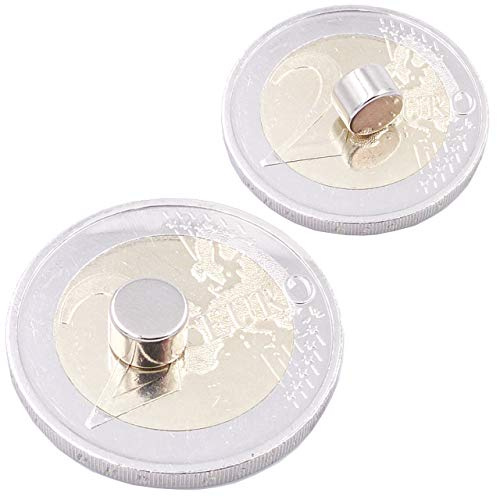 Brudazon | 30 Mini Scheiben-Magnete 6x4mm | N52 stärkste Stufe - Neodym-Magnete ultrastark | Power-Magnet für Modellbau, Foto, Whiteboard, Pinnwand, Kühlschrank, Basteln | Magnetscheibe extra stark