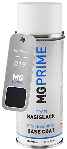 MG PRIME Autolack Spraydose für Volvo 019 Black Stone/Schwarz | Basislack, Sprühdose 400ml
