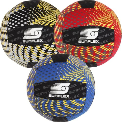 Sunflex Neopren Zubehör Beach und Funball Splash Größe 3 in blau | Volleyball weich und leicht für den Strand und das Wasser | extrem robust und für Jede Altersgruppe