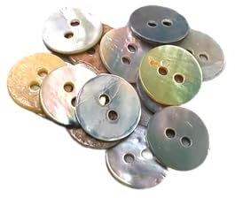 BOTIBOTON - Natürliche Muschelknöpfe aus Perlmutt - AKOYA - Verschiedene Größen - Hergestellt und versandt aus Spanien - 10 mm