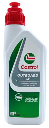 Olio motore fuoribordo 4 tempi 10W30 lubrificante Castrol Outboard 4T 10W-30 con Portachiavi Cavatappi conf. 4x1lt