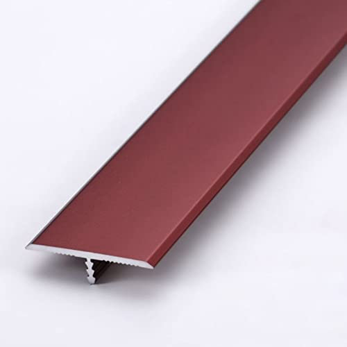 LVLONG Threshold Strip 36 Long Floor Transition Strip, Vinyl Wood Laminate Flooring Tile Threshold Strip for Doorway, T-style Seam Cover, Cuttable ＆ Customizable (Color : Red)