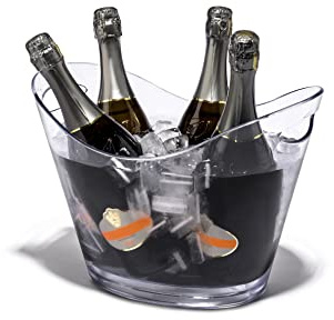Virtually Unbreakable Ice Bucket/Cooler Bucket/Wine Cooler. Typically up to 4 Bottles of Prosecco/Champagne/Wine.