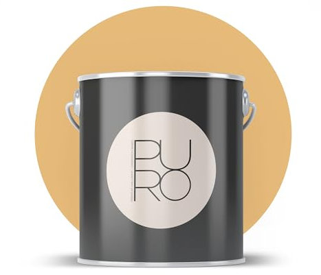 Livingwalls PURO Premium Wandfarbe c8011 - Malerfarbe für Wohnräume und Arbeitszimmer mit sehr hoher Deckkraft - matte hochwertige in Orange - 5l