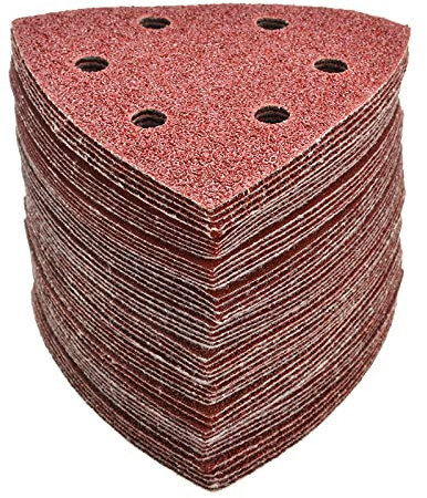 100 Stück Dreieckige Schleifscheibe, 90 Mm, Deltaschleifer, Klett-Schleifpapier, Schleifwerkzeuge Zum Schleifen, Körnung 40–2000,Körnung 80