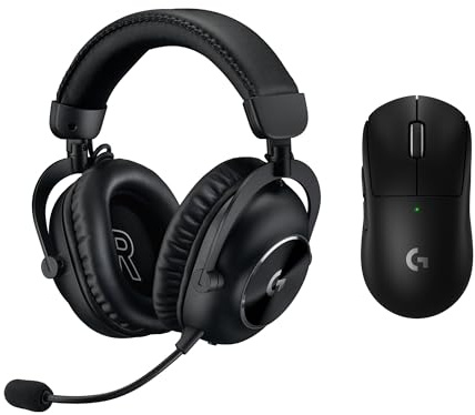 Logitech G PRO X SUPERLIGHT 2 LIGHTSPEED souris gaming sans fil, recharge USB-C, PC et Mac + PRO X TKL LIGHTSPEED casque gaming sans fil, transducteurs graphène 50 mm pour PC et PS5 - Noir