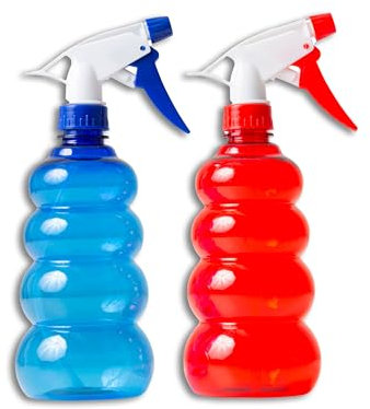 IPEA 2 Sprühflasche 500 ml – Sprühflasche für Wasser und Flüssigkeiten – Set mit 2 Stück – Mehrzweck-Kunststoff-Sprühflasche für Haus, Bad, Haare, Pflanzen, Garten, Reinigungsmittel, Reinigungsmittel