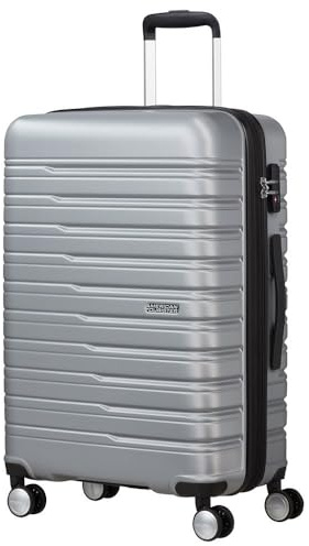 American Tourister Flashline - Spinner M, Koffer, 67 cm, 69/75 L, Silber (Sky Silver)