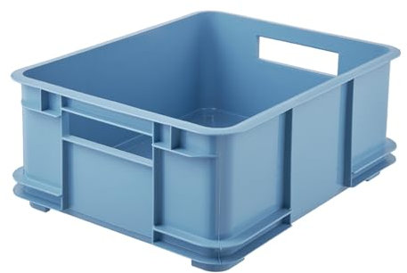 keeeper Caja de almacenamiento EURO-BOX, colección Bruno ECO, tamaño L, 43x35x17,5, ECO Azul