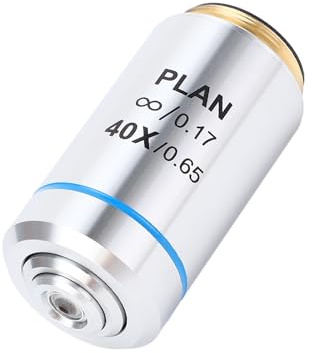 Tbest Lente Objetivo Indusal Plies, Rosca 40X Rms, Visión Amplia, Lente Objetivo de Microscopio de Alta Traitancia 95, EON Científico