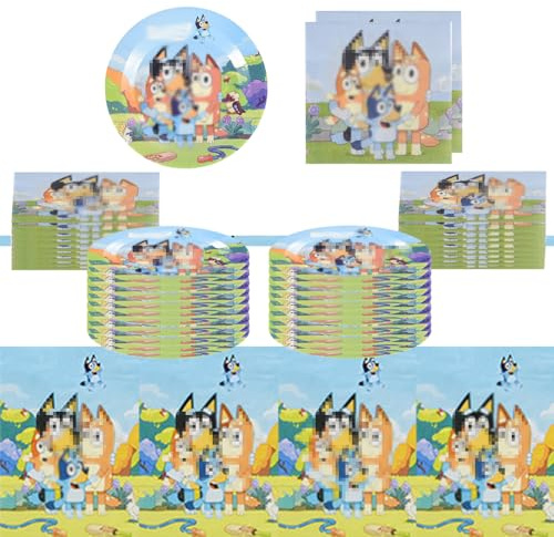Vaisselle Anniversaire,Ensemble D'anniversaire,Decoration Anniversaire Assiettes Serviettes Nappes,Idéal pour 20 Personnes
