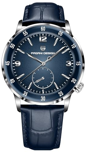 Pagani Design 1790 Saphirglas-Hilfszifferblatt Automatikwerk skelettierter Gehäuseboden 100 m wasserdicht Edelstahl Leder Moderne Business Herrenuhr