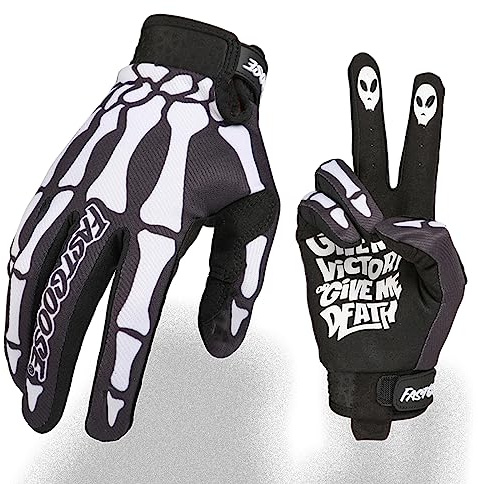 Fast passion Skeleton-Paw Motorradhandschuhe für Herren und Damen, Fahrradhandschuh, atmungsaktiv, Dirtbike-Handschuh für ATV, MTB, Motocros-Rennen
