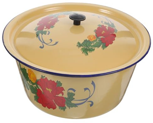 Cabilock Lavabo De Esmalte Olla Para Estofado Olla Esmaltada Suministros De Cocina Para Cocinar Casa