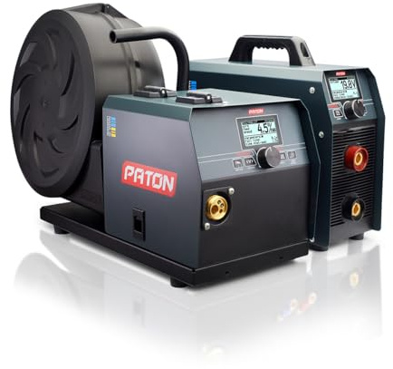 PATON ProMIG-350-15-4-400V SF 350 Amp MIG Máquina de soldadura 3 en 1 Soldadora MIG 400V Kit de máquina de soldadura 15-4, alimentación de alambre de 4 rodillos, inversor profesional