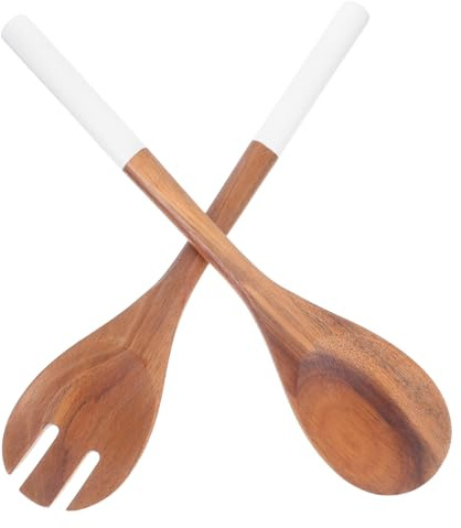 LIGIGWASH 2 Piezas Utensilios de Cocina Elegantes y Resistentes para y Servir Alimentos Cucharas y Tenedores Multiusos para y Ensaladas