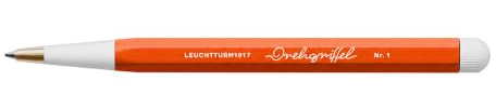 LEUCHTTURM1917 Drehgriffel Nr. 1 Kugelschreiber, Messing, Pumpkin | mit Drehmechanik, dokumentenecht nach ISO 12757-2, nachfüllbar, sechseckiger Korpus, königsblaue Mine