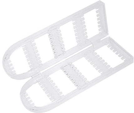 DIKACA Organizer Portaorecchini Acrilico Pieghevole Supporto Due Espositore per Orecchini e Resistente e Salvaspazio per Ragazze e