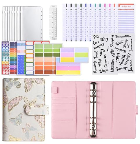 Celuicion Livre de planification budgétaire | Carnet de planification budgétaire A6 avec poche zippée – Classeur à anneaux budgétaire en format A6 – Pour, fils, fille, famille, amis, hommes