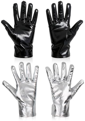 JEXOWIQ Damen Lange Glänzende Wet Look Leder Optik Handschuhe Abendhandschuhe ca. 53 cm lang,Handschuhe,Fäustlinge für Damen,Halloween-Dekoration,für Cosplay Halloween Party