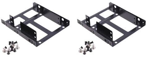 Deechate 2X Doppio Strato SSD Telaio in Metallo 2.5 A 3.5 Montaggio Interno Disco Rigido SSD per Computer Staffa Adattatore Convertitore Doppio Desktop
