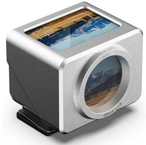 COYEUX Optical Waist Level Viewfinder, Camera External Optical Viewfinder, Detachable Anti-Glare Hood, Adjustable Hot/cold Shoe Interface, for Universal Compatibility with Digital/Film Cameras