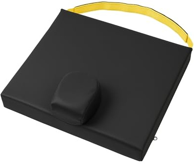 Secure Safety Solutions Wedge Pommel Cushion for Wheelchair with Safety Strap & Convex Bottom - Prevents Forward Sliding, Pressure Relief, Improves Positioning, Elderly Fall Prevention