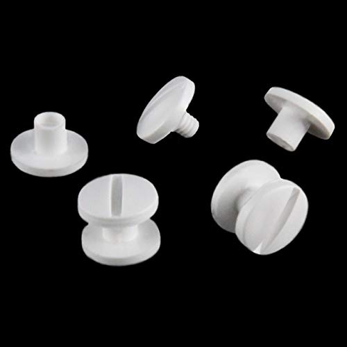 Tornillos de libro de plástico, de color negro o blanco, tamaño a elegir, 20, 50, 100 o 1000 unidades, para carpetas, álbumes cuadernos, tarjetas, etc.
