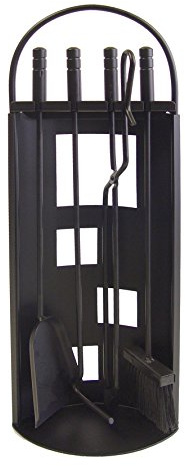 Imex El Zorro 10014 Serviteur de cheminée avec arceau en tôle et accessoires 68 x 23 x 14 cm Noir