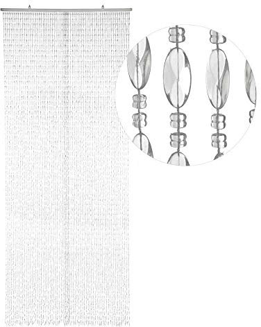 HAB & GUT Türvorhang TWISTER, klar / sehr DICHT 75 Stränge, 100/220 Insektenschutz Perlenvorhang