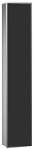 Emco ASIS Schrankmodul 300 mit Spiegeltür - Einbauschrank für das Bad I Unterputz Montage I Aluminium Schwarz Chrom 158,4 cm Unterputz Türanschlag wechselbar