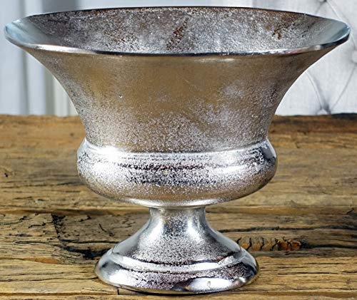 Vas blomvas kärl cupvas dekorativ vas aluminium silver lyx, dekoration modern, vardagsrum, kök, S 30 cm