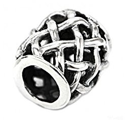 NKlaus SET 2x Haarschmuck Bartperle Ragnar Netz 925er Sterlingsilber Silber 40551