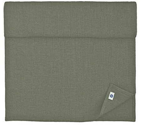 Linen & Cotton Tischläufer Hygge, 100% Leinen - Grau, 40x350 cm | Rechteckig Stoff Tischband, Stoff Läufer Tisch Lang für Home Esstisch Restaurant Hotel Party Deko Sommer Ostern Weihnachten