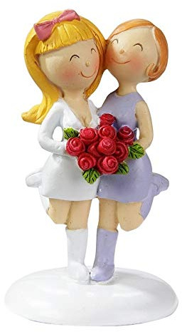 Décoration de gâteau humoristique MRS & MRS pour mariage de femme - Décoration de table de mariage lesbienne - Style bande dessinée